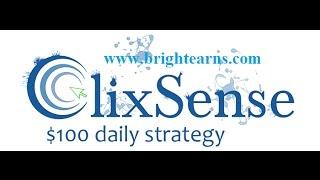 HOW TO EARN DAILY $100 WITH CLIXSENSE