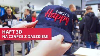 Hafciarka HappyJapan haftuje HAFT 3D NA CZAPCE Z DASZKIEM!