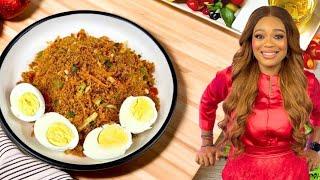 COOK AUTHENTIC JOLLOF GARRI WITH ME (GARI FOTOR) | AFRICAN FOOD