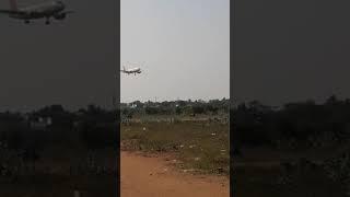 Trainer flight landing at Tiruchirapalli airport