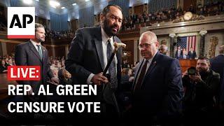 LIVE: House censures Al Green for disrupting Trump's address