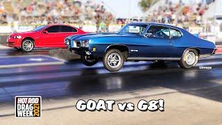 GEAR BANGING BIG BLOCK '70 GTO VS '09 G8 6.0 LS! OLD VS MODERN! '21 HOT ROD DRAG WEEK! BYRON!