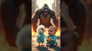 White Chick Saves Baby from Gorilla Attack