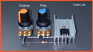 Adjustable Power Supply With Coarse and Fine