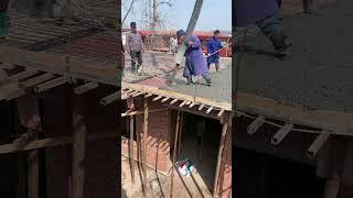 #The whole process of building a self-built house in rural areas #Pump truck #shorts