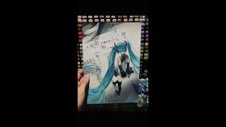 “初始之音 响彻未来”  #miku #初音未来39特别活动  #威思立马克笔#绘画#动漫人物#绘画教学#技巧教学