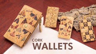 Vegan Leather Cork Wallet with Patterns