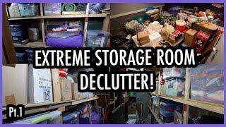 EXTREME STORAGE ROOM DECLUTTER! | So much dust!