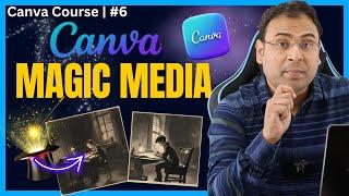 How to use Canva's AI Tool Magic Media to Generate Image & Video | Canva Course | #6