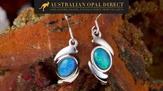 Gold Earrings, Green Earrings, Opal Stud Earrings - Australian Opal Direct | Worldwide Shipping