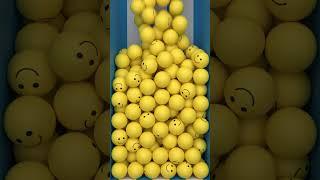 Smiley Balls Screen Fill #satisfying #animation #smile #emoji #knightcube