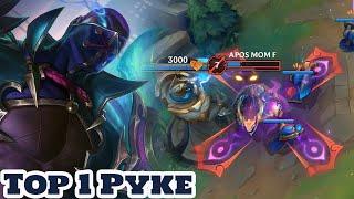 Wild Rift Pyke - Top 1 Pyke fiend queller  skin Gameplay Rank grandmaster