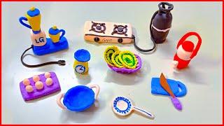 Clay Kitchen Set | Clay Cylinder, Eggs Making by Clay