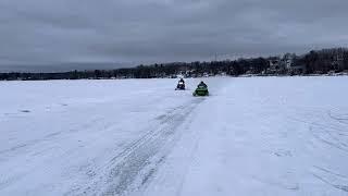 Arctic Cat Thundercat vs Yamaha SRX turbo drag race