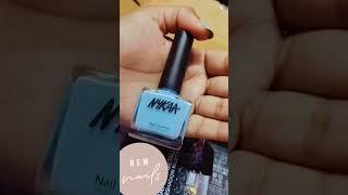 Nail enamel by nykaa #blue #nykaa #nailart #glamnails