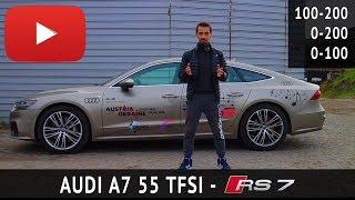 AUDI A7 2020 TFSI Тест Драйв Разгон 0-100, 0-200, 100-200, 1:4 Ауди А7 2019