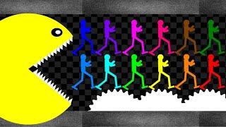 Survival Stickman Race: Run From Pacman