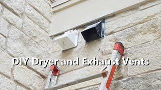 DIY Dryer and Exhaust Vents mounted through wall