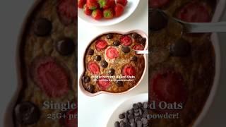 High-protein Baked Oats 25g+ protein & no protein powder! #healthybreakfast #breakfast