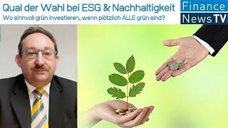 Qual der Wahl bei ESG & Nachhaltigkeit: Wo sinnvoll grün investieren, wenn plötzlich ALLE grün sind?