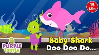 Baby Shark | Purple Turtle Kids Songs and Nursery Rhymes | Animal Songs