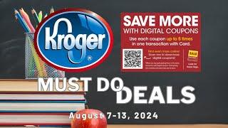 *7 FREEBIES* Kroger MUST DO Deals for 8/7-8/13 | 5x Digitals, 10 for $10, BOGO, & MORE