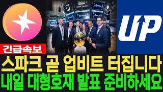 [스파크코인] SPK 긴급속보 곧 업비트 터집니다 내일 대형호재 발표 준비하세요 필수시청 코미녀