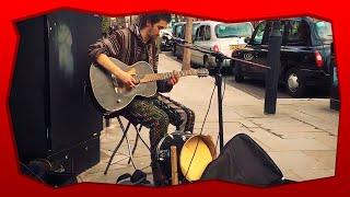 Street Performer Cam Cole Rock Guitar Music Live Busking in London I See Blues Performers