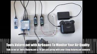 Tools.Valarm.net + AirBeam Air Quality Sensors - Monitor Remote AirCasting HabitatMap PM2.5 Dust IoT