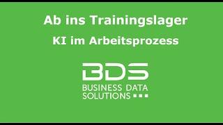 Ab ins Trainingslager - KI im Arbeitsprozess