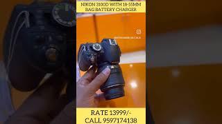 NIKON 3100D WITH 18-55MM BAG BATTERY CHARGER AVAILABLE FOR MUTHUKUMARAN CAMERAS 
