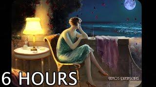 1930's Evening on a Terrace by the ocean w/ calming waves (Oldies playing in another room) 6HRS ASMR