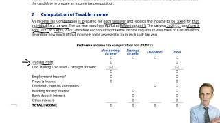 Introduction to Income Tax Computation - ACCA Taxation FA 2021 TX-UK lectures