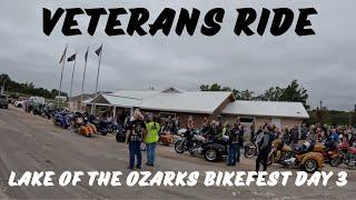 Lake Of The Ozarks Bikefest Day 3 Veterans Ride On Our Harley Davidson Fatboys.