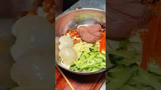 听说荔枝拌面很好吃 #路边摊美味 #荔枝拌面