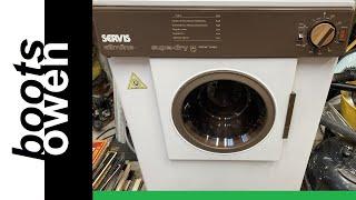 Servis Slimline Supadry 209 tumble dryer: first look. Features vintage washing machine!