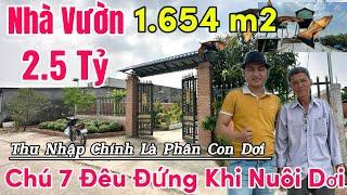 NHÀ VƯỜN NUÔi DƠi - Vùn Ven Bình Chánh TPHCM 1.654m2 Giá Tổng 2 Tỷ 5 - Giá Rẻ Ơi Là Rẻ Hiếm Có 