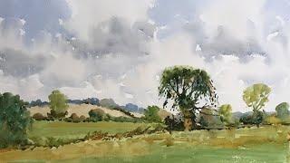 How to paint a summer landscape in watercolour