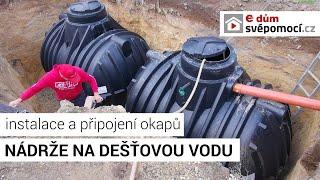 040# Nádrž na dešťovou vodu + připojení okapů | e4 dům svépomocí