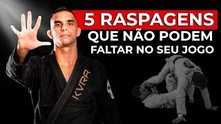 AULA PARA FAIXA BRANCA- Aprenda 5 raspagens das guardas básicas do jiu-jitsu.