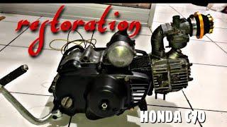 engine restoration HONDA C70| Hello Kitty's motorbike is too valuable if it was dispose