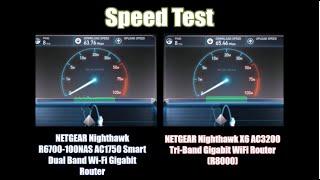 Speed Test Netgear Nighthawk R6700 VS NetGear NightHawk X6 [Reupload]