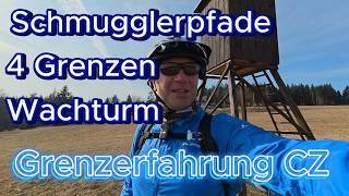 MTB Tour zum letzten Wachturm in Stahlbauweise/CZ/DDR/ Suche im Wald in Tschechien/ Null Problem !