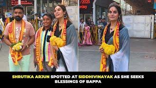 Shrutika Arjun spotted at Siddhivinayak as she seeks blessings of Bappa