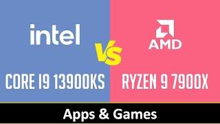 Intel Core i9 13900KS vs AMD Ryzen 9 7900X - Apps & Games (RTX 4090)