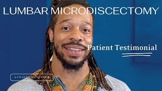 Endoscopic Lumbar Microdiscectomy at Atlantic Spine Center - Patient Testimonial