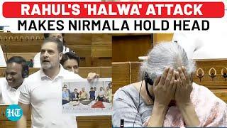 Rahul Gandhi's 'Halwa' Attack, Nirmala's Viral Reaction: Budget, NEET, Agniveer, Jobs | Full Speech