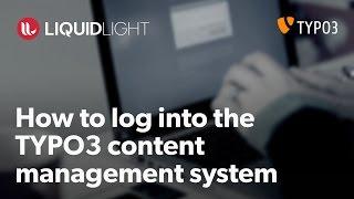 How to login to TYPO3 content management system (CMS)