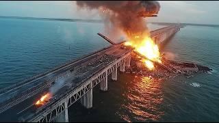 3 MINUTES AGO! Crimean Bridge Finally HIT by Ukrainian Fighter Jet with British STORM SHADOW Missile