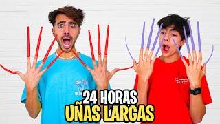 24 HORAS CON UÑAS EXTREMADAMENTE LARGAS!